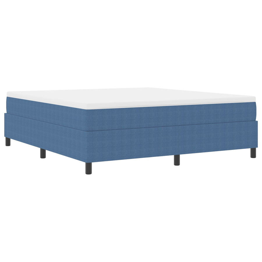 Boxspring Bed Super King Corduroy Stof Blauw 180 x 200 cm