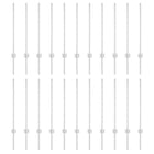 Fence Post 22 pcs Silver 120 cm Steel
