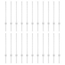 Hekposten 22 stuks U-profiel Zilver 120 cm Staal