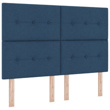 Hoofdbord Knopgeplooid Stof Blauw 140 cm Hoog hoofdbord