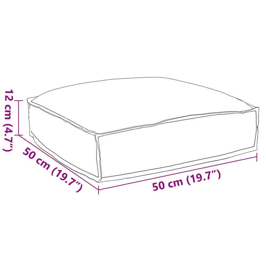 Buiten Kussen Polyester 50 X 50 X 12 Cm Afneembare Hoezen Grijs