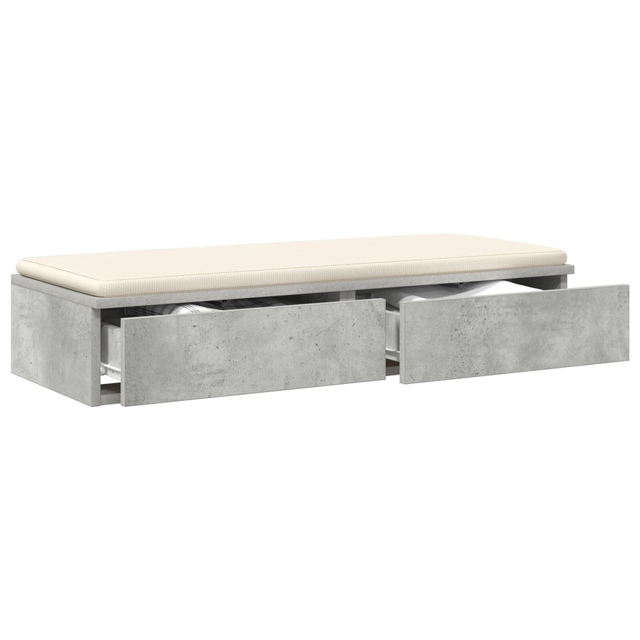 Bedlade Betongrijs Van Hout Beton grijs 100 x 36,5 x 16,5 cm