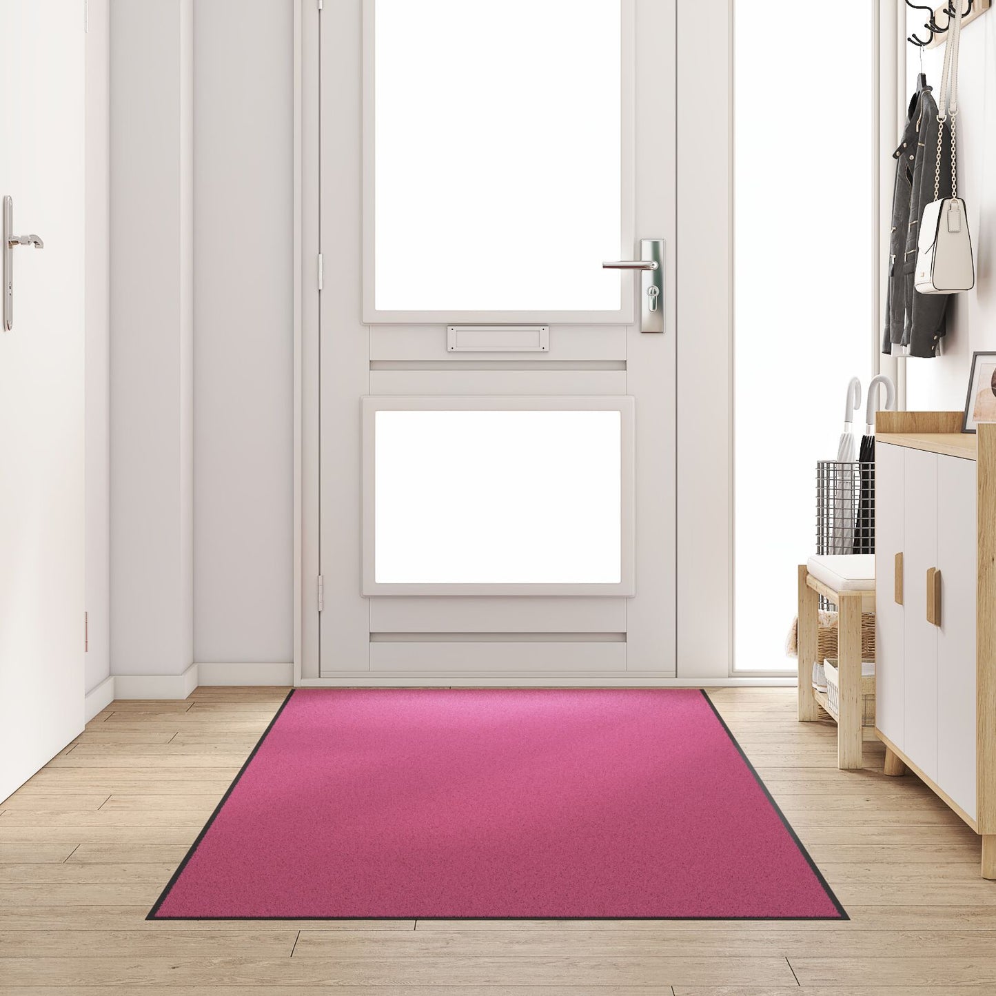 Wasbare Deurmat Roze 120X250 Cm