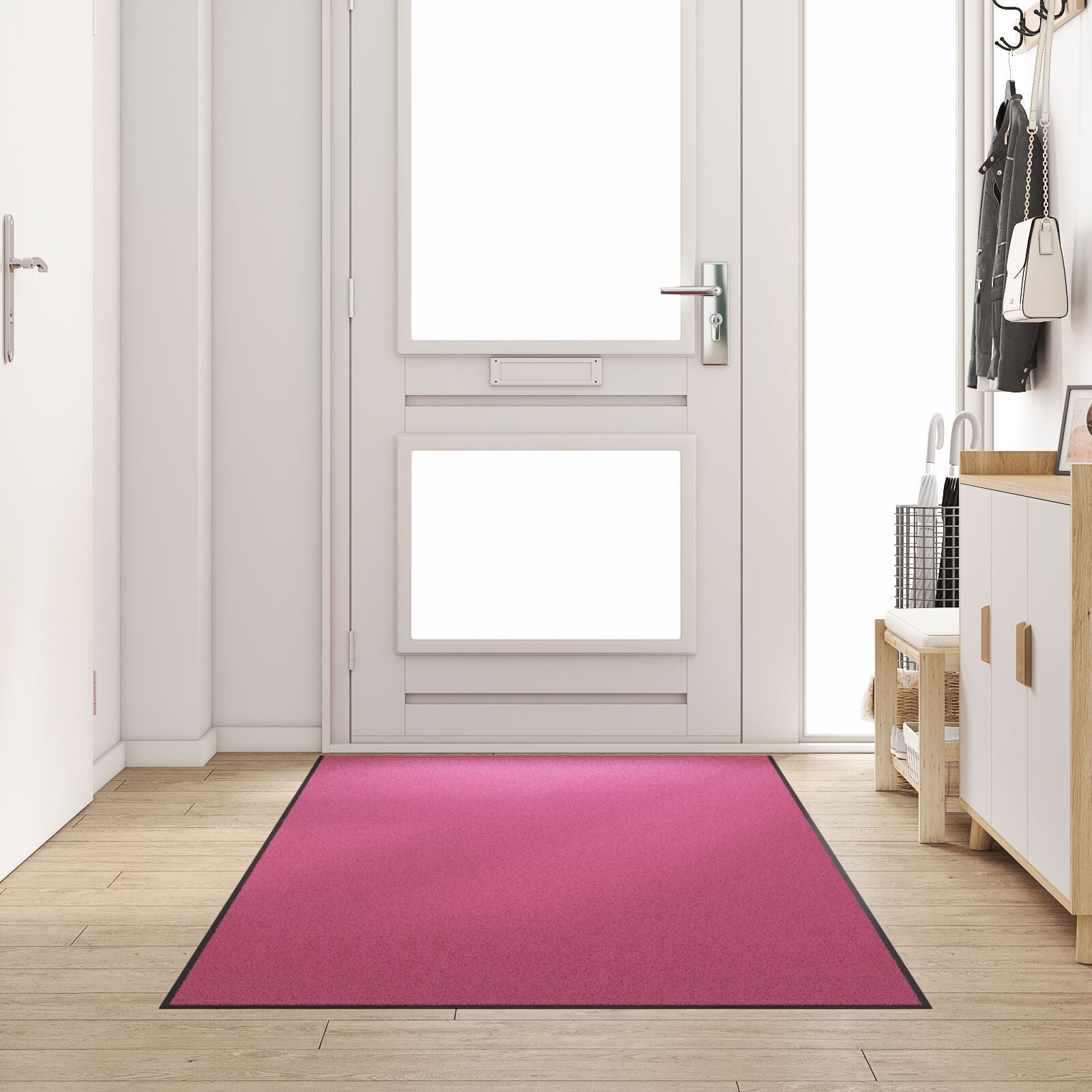 Wasbare Deurmat Roze 120X250 Cm