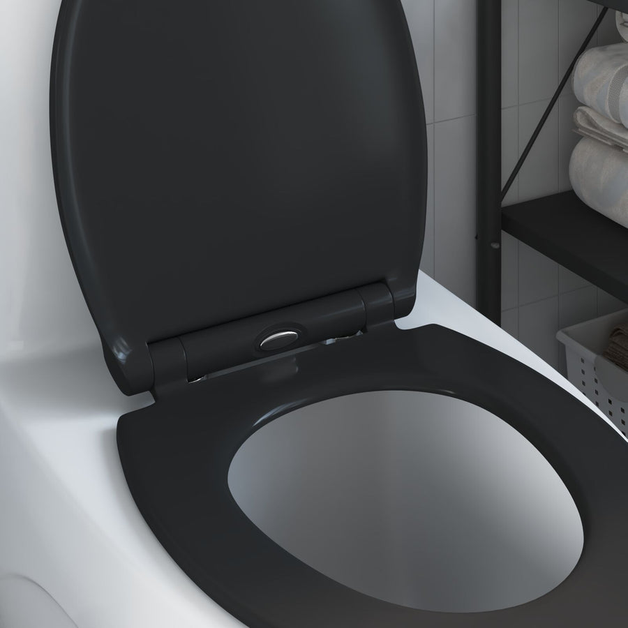 Quick Release Toiletseat Met Soft Close Duroplast Zwart