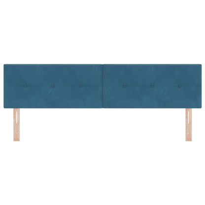 Hoofdbord Met Knopen Tufted Donkerblauw Fluweel Middernachtblauw 180 cm Laag hoofdbord