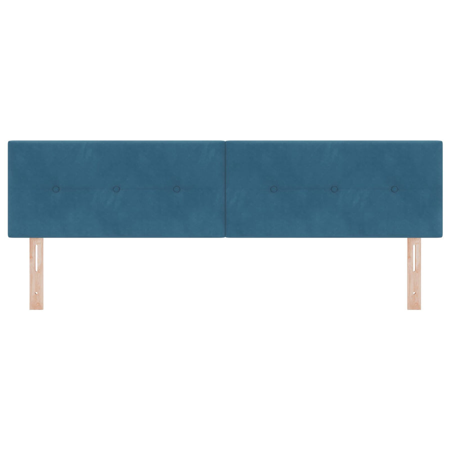Hoofdbord Met Knopen Tufted Donkerblauw Fluweel Middernachtblauw 180 cm Laag hoofdbord