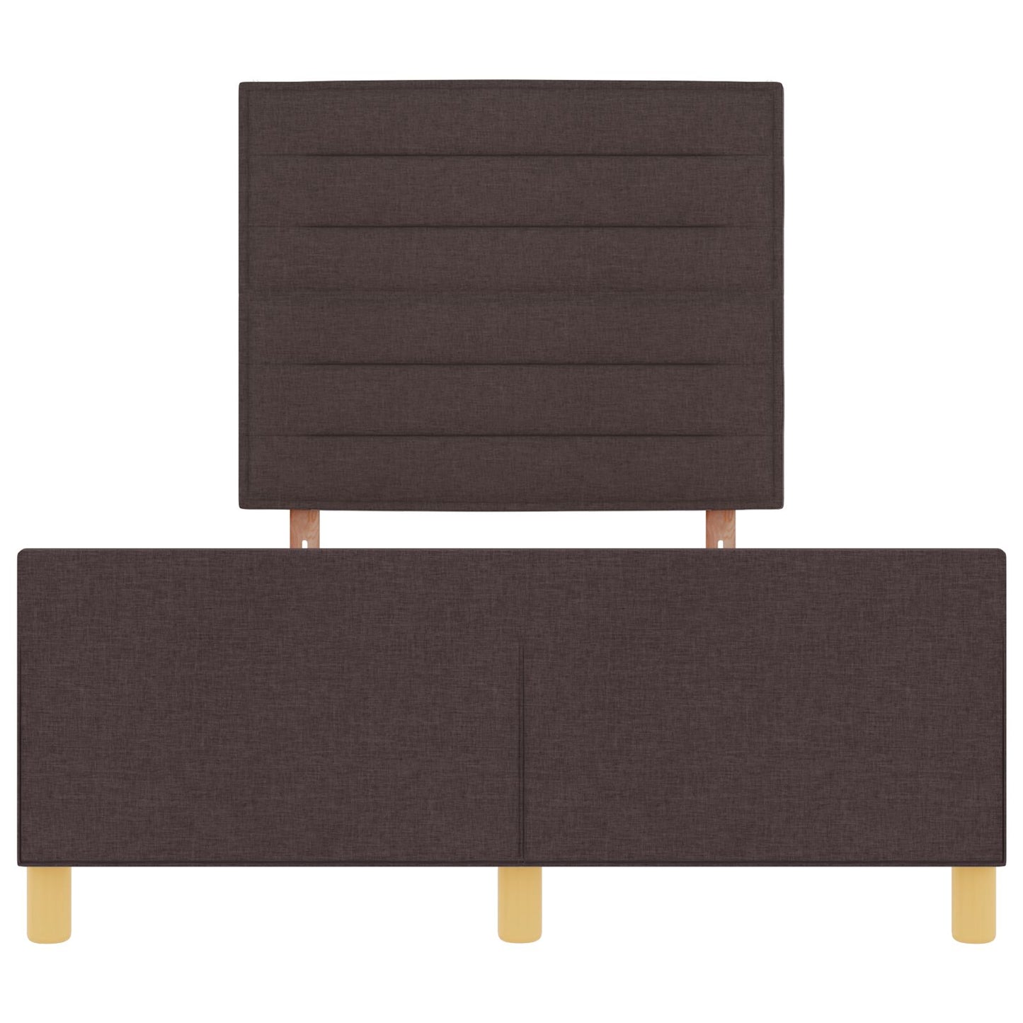 Bedframe Donkerbruin 120X200 Cm Stof Crème
