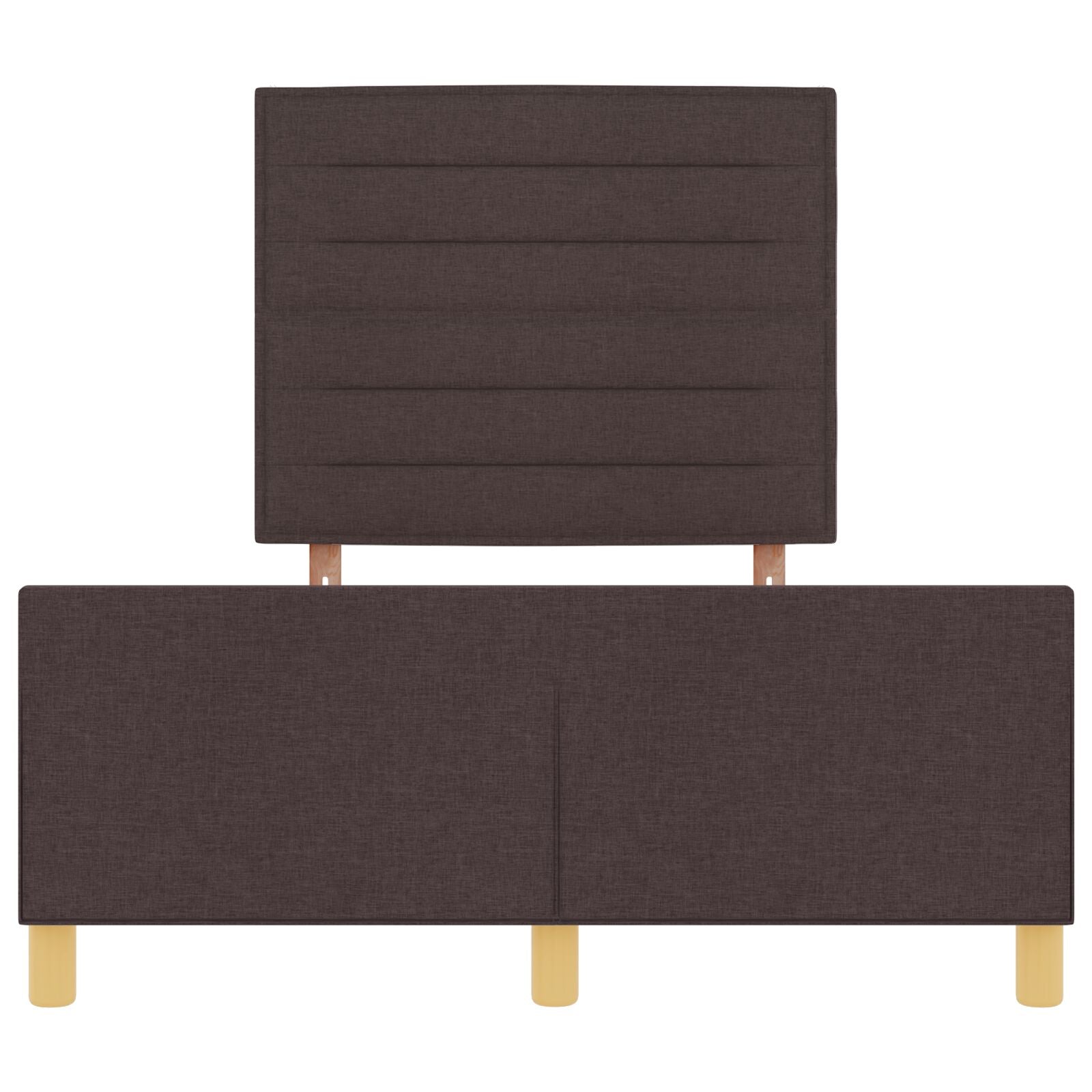 Bedframe Donkerbruin 120X200 Cm Stof Crème
