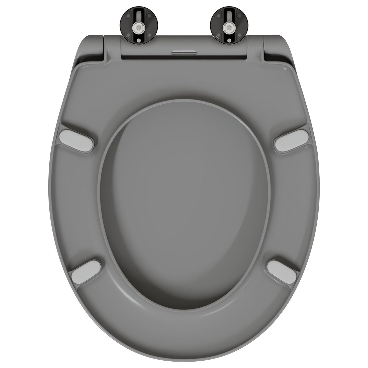 Snelle Ontgrendel Toiletzitting Met Zachte Sluiting Duroplast Grijs