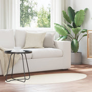 Vloerkleed crème ovaal 160 x 230 cm jute