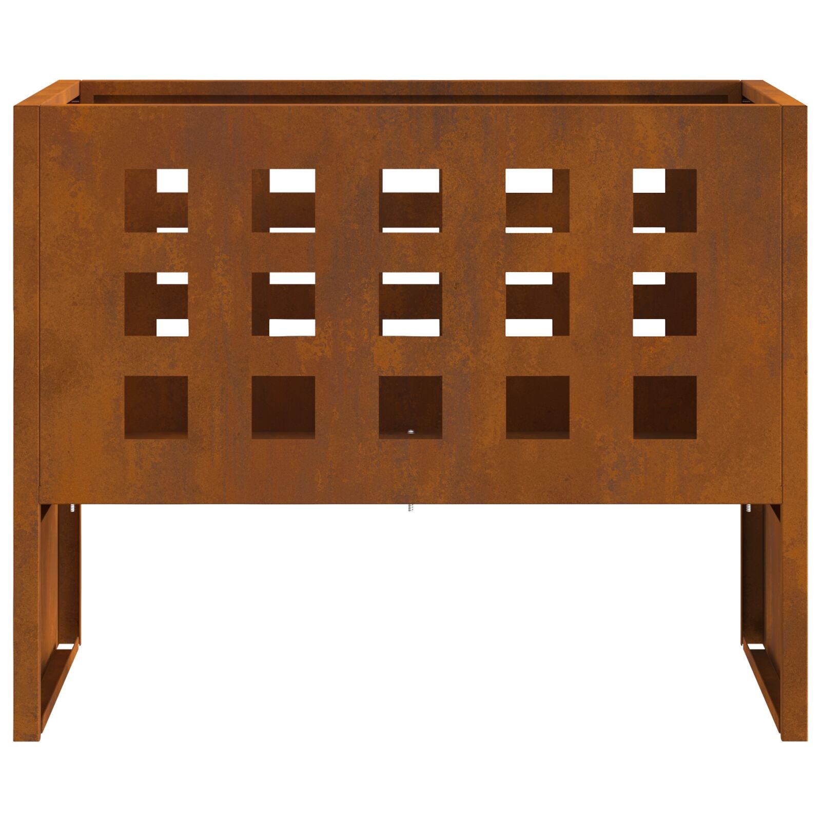 Vuurkorf Rechthoekig 50X30X40 Cm Weerbestendig Staal Weerbestendig staal/Bruin