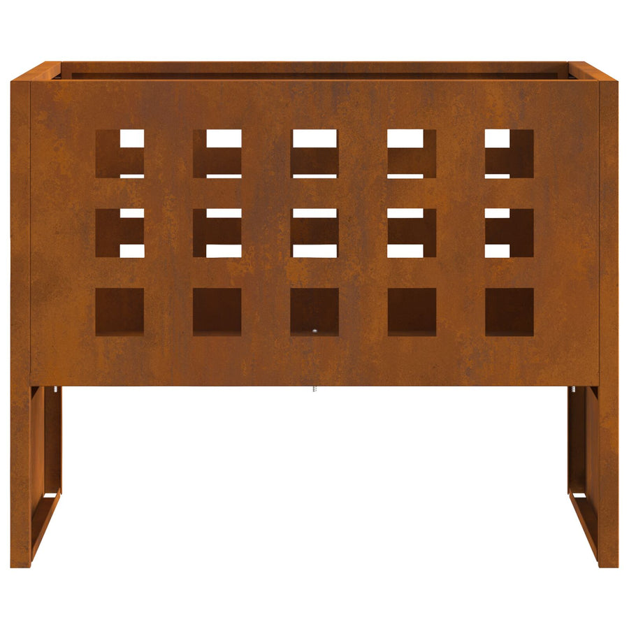Vuurkorf Rechthoekig 50X30X40 Cm Weerbestendig Staal Weerbestendig staal/Bruin
