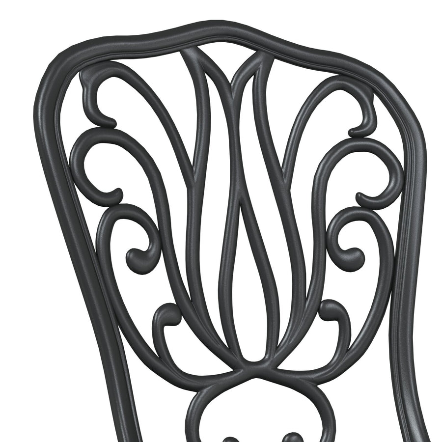 3-Delige Tuin Bistro Set Gietaluminium Zwart