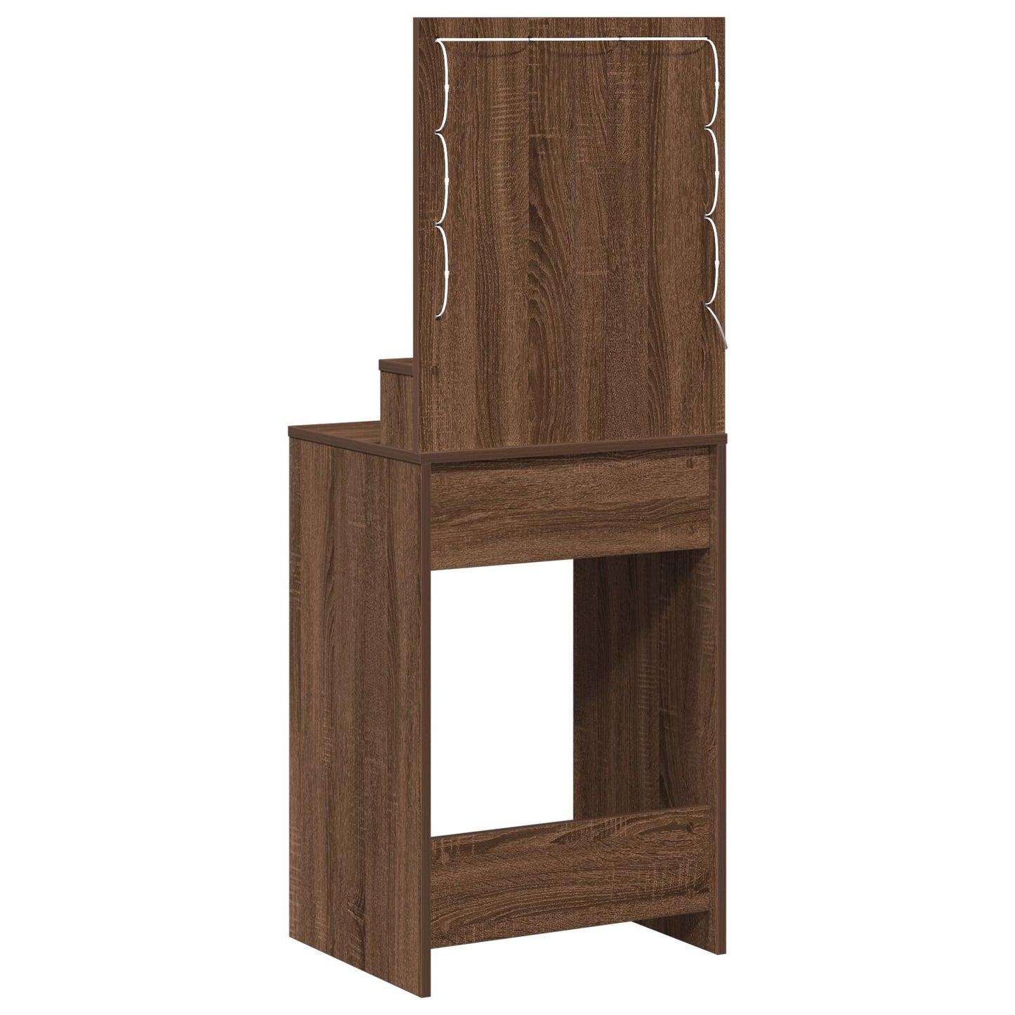 Kaptafel Met Led-Verlichting - Bruin Eiken - 50 x 41 x 135 cm Bruine eik