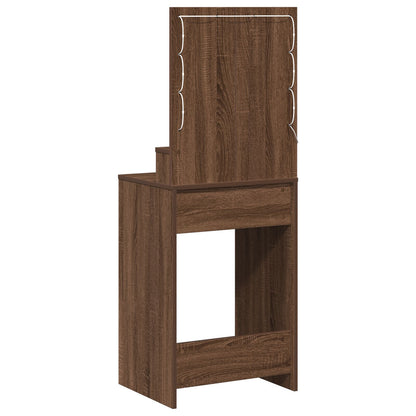 Kaptafel Met Led-Verlichting - Bruin Eiken - 50 x 41 x 135 cm Bruine eik