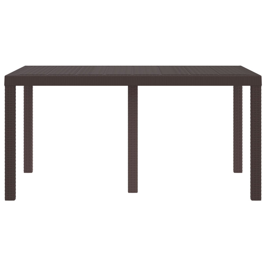Buiten Tafel Kunststof Groot Lichtgewicht Buiten Eettafel Bruin 1,5 m