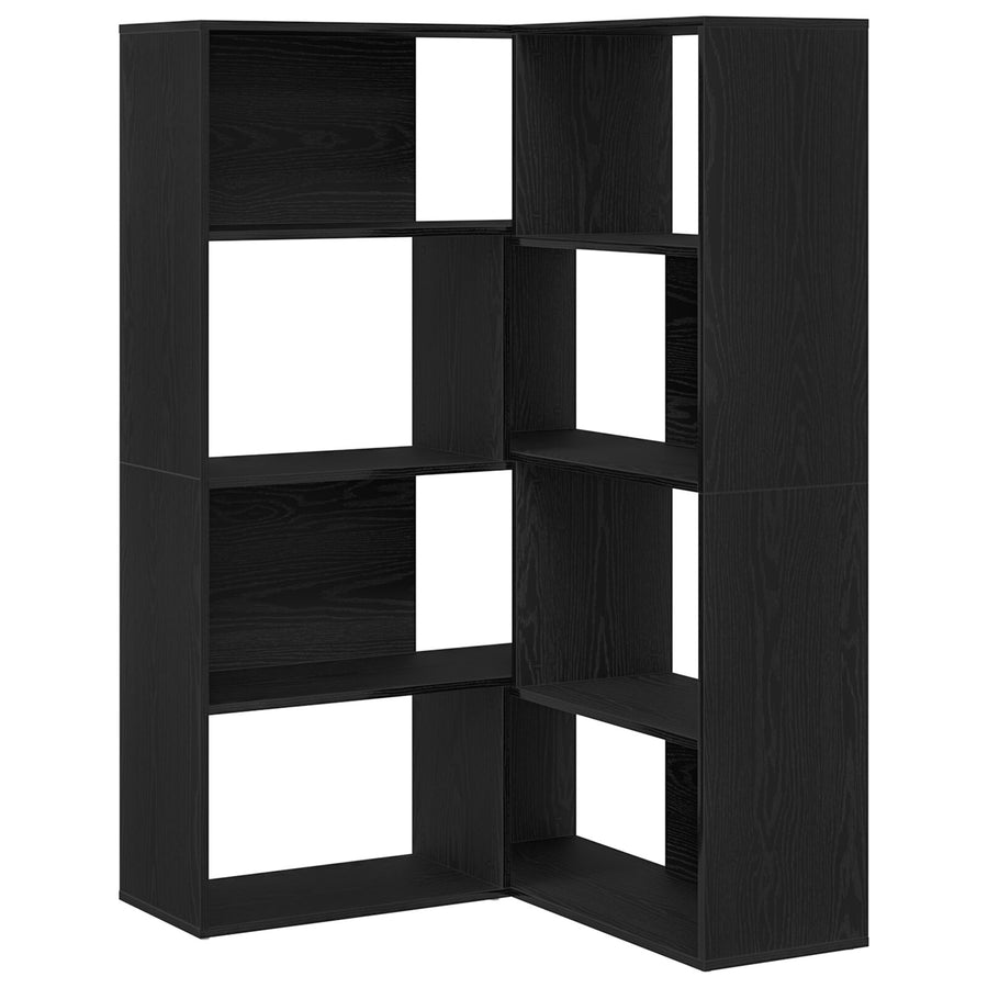 Hoekkast Zwart Eiken 140X30X140 Cm Geperst Hout