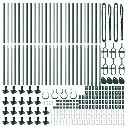 Heipalen Set Van 52 Beton, Staal 3.2 X 3.2 X 68.5 Cm Groen 130 cm 26x betonnen paal