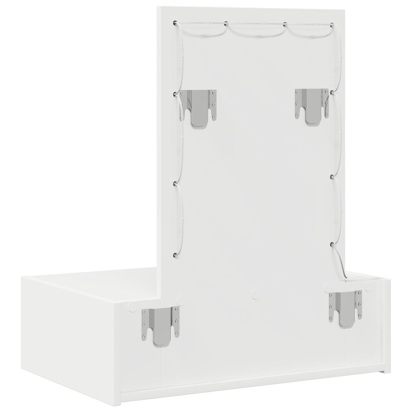 Wandkaptafel -Verlichting - 60 x 40 x 70 cm Wit met LED