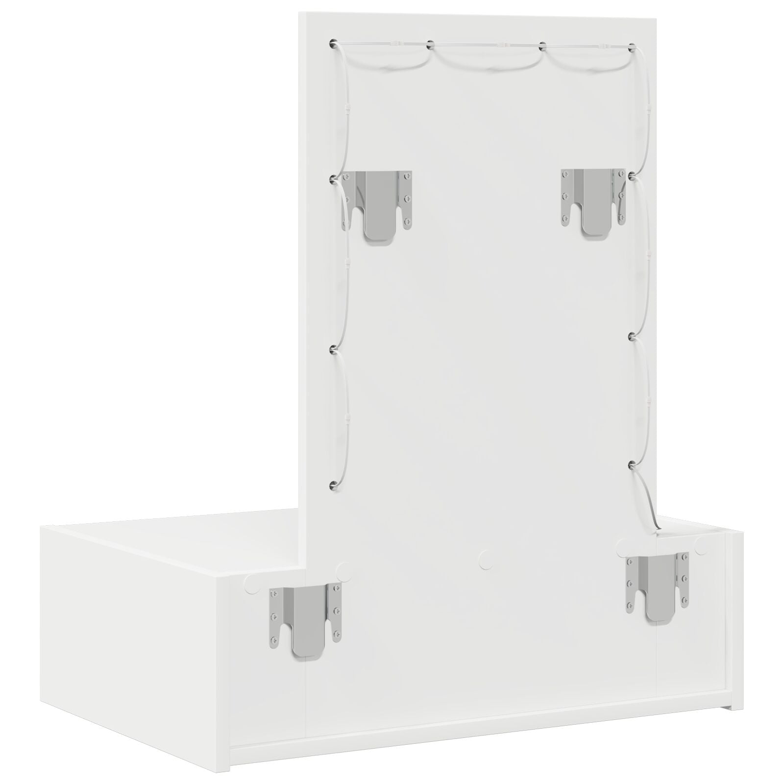 Wandkaptafel -Verlichting - 60 x 40 x 70 cm Wit met LED