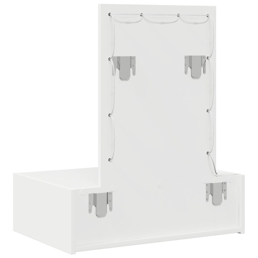 Wandkaptafel -Verlichting - 60 x 40 x 70 cm Wit met LED