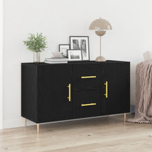 Sideboard Zwart Eiken 100X36X60 Cm Engineered Wood