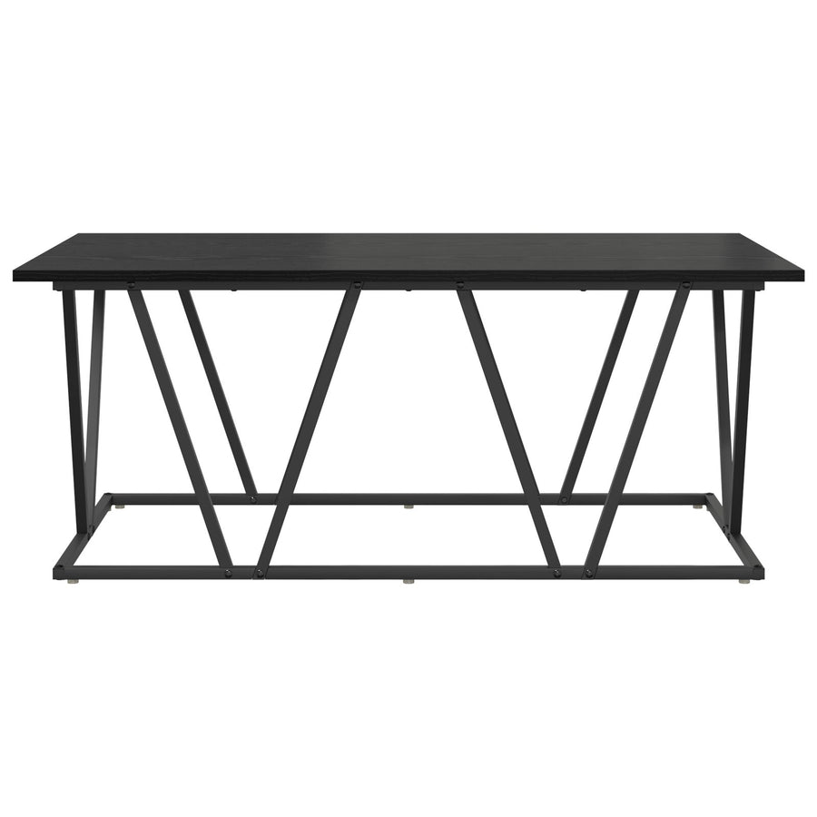 Salontafel 100X50X40 Cm Hout En Metaal Zwart eiken
