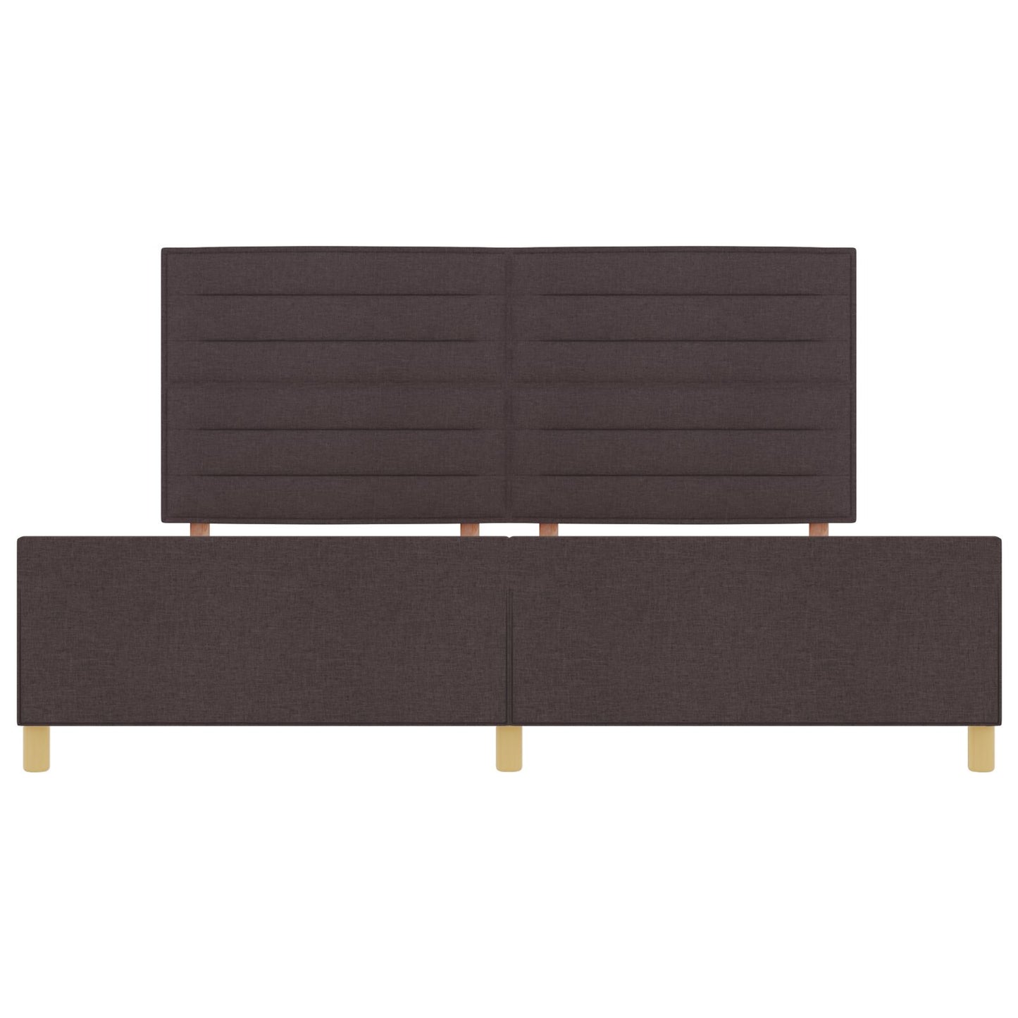 Bedframe Donkerbruin 200X200 Cm Stof Crème
