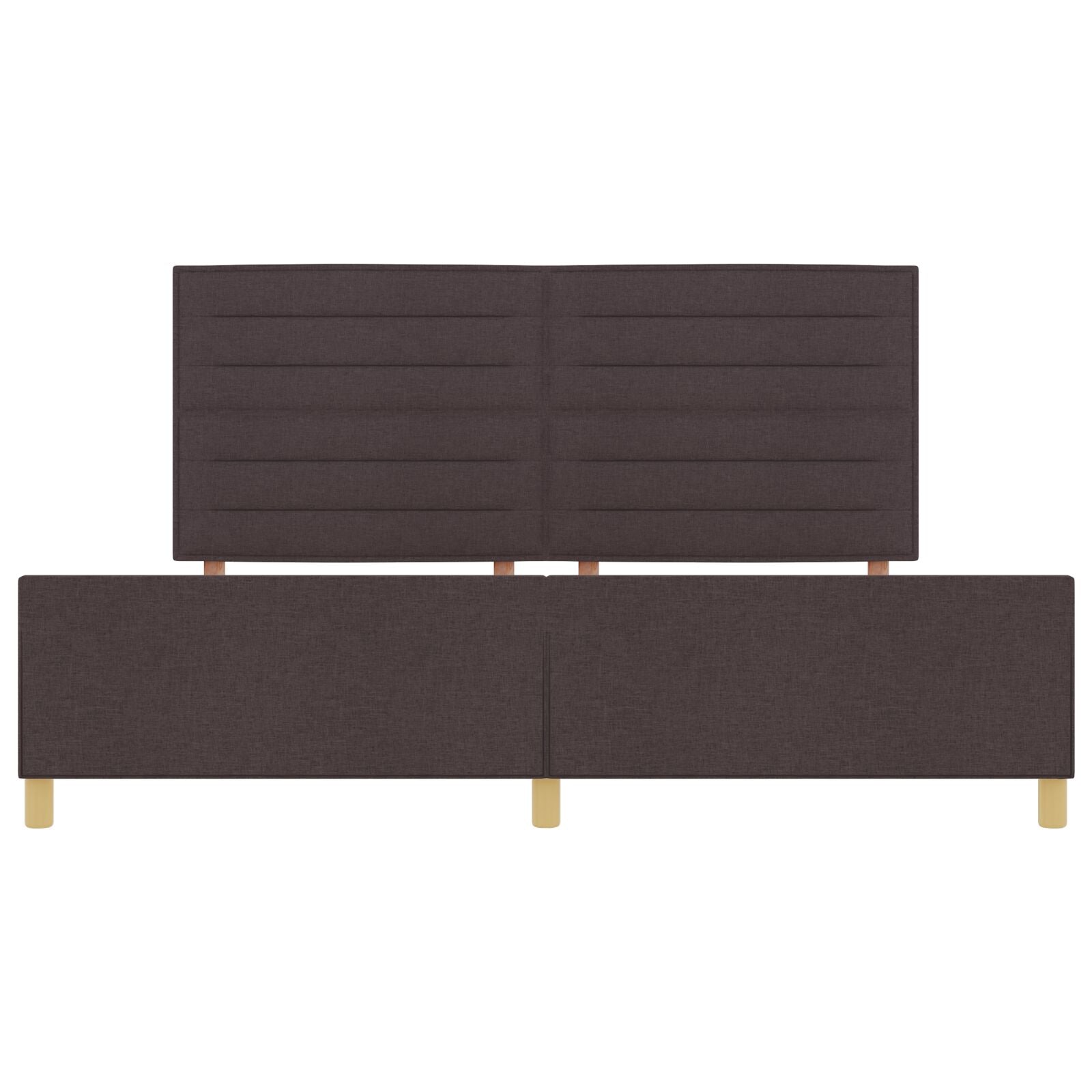 Bedframe Donkerbruin 200X200 Cm Stof Crème