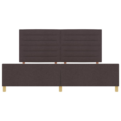 Bedframe Donkerbruin 200X200 Cm Stof Crème