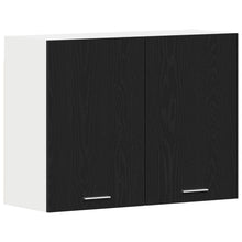 Zwarte Eiken Hangkast - 80X31X60 Cm - Gemaakt Van Bewerkt Hout