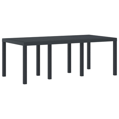 9-Delige Tuin Eetset Met Kussens Antraciet Poly Rattan
