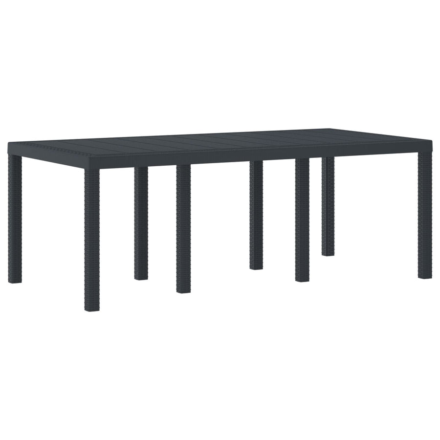 9-Delige Tuin Eetset Met Kussens Antraciet Poly Rattan