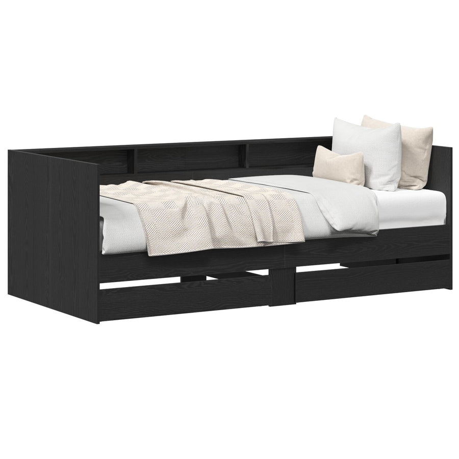 Daybed met Lades Betonnen Grijs 90x200 cm Geengineerd Hout