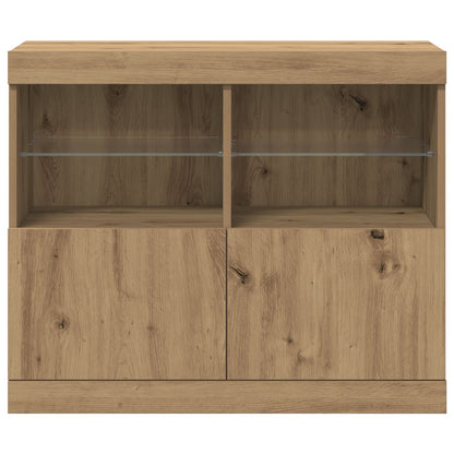 Sideboard Met Led Verlichting 81X37X67 Cm Artisan Eiken