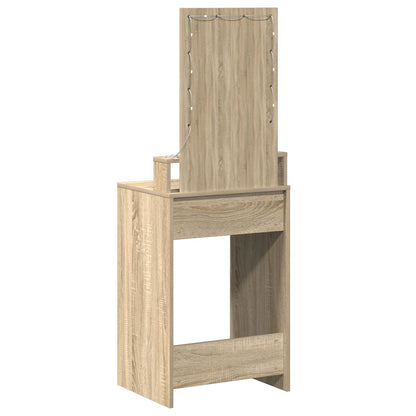 Kaptafel Met Led-Lampen - - Sonoma eiken 50 x 41 x 140 cm