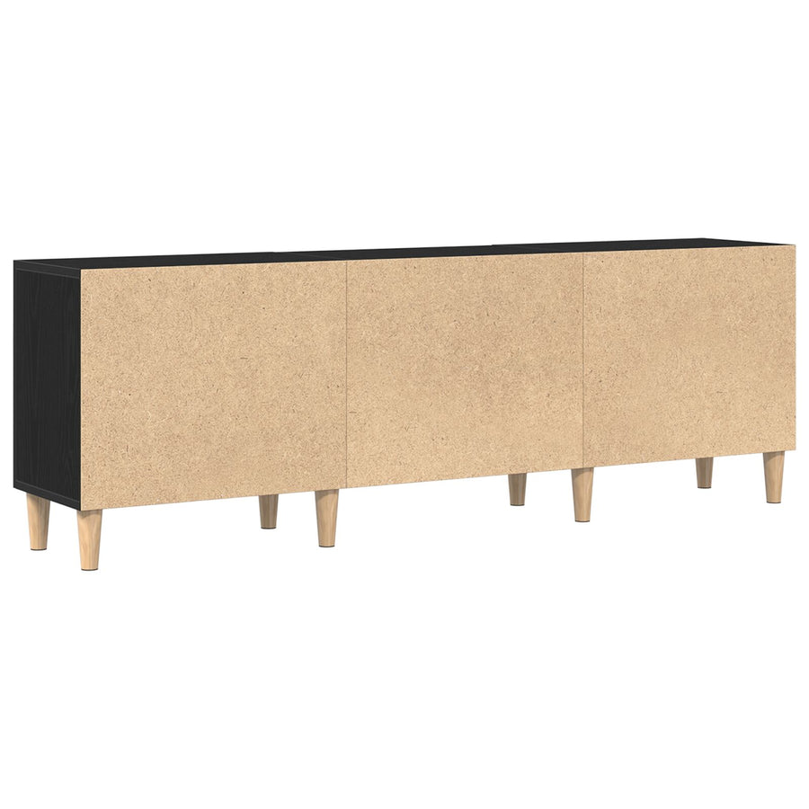Tv-Meubel - Zwart Eiken, 150X30X50 Cm, Gemaakt Van Bewerkt Hout