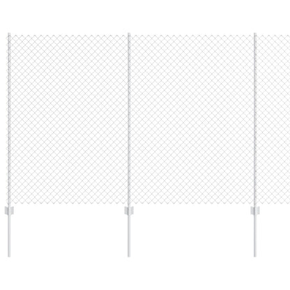 Chain Link Fence Met 20 U Posts Zilver 1,5X10 M Staal