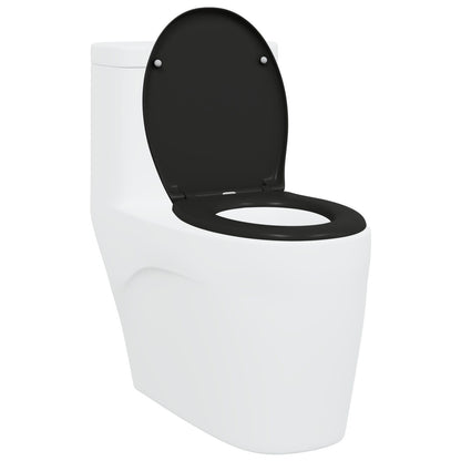 Snelsluiting Toiletdoel Met Zachte Sluiting Duroplast Zwart