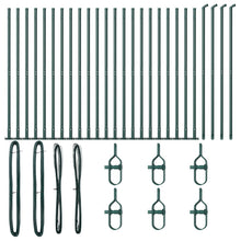 Heipalen Set Van 52 Beton, Staal 3.2 X 3.2 X 68.5 Cm Groen 130 cm 26x betonnen paal