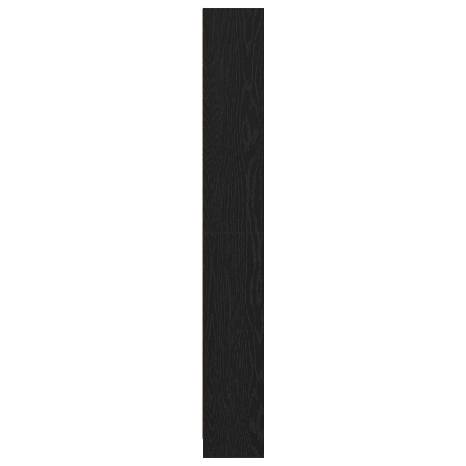 Zwarte Eiken Boekenkast - 60X24X176 Cm