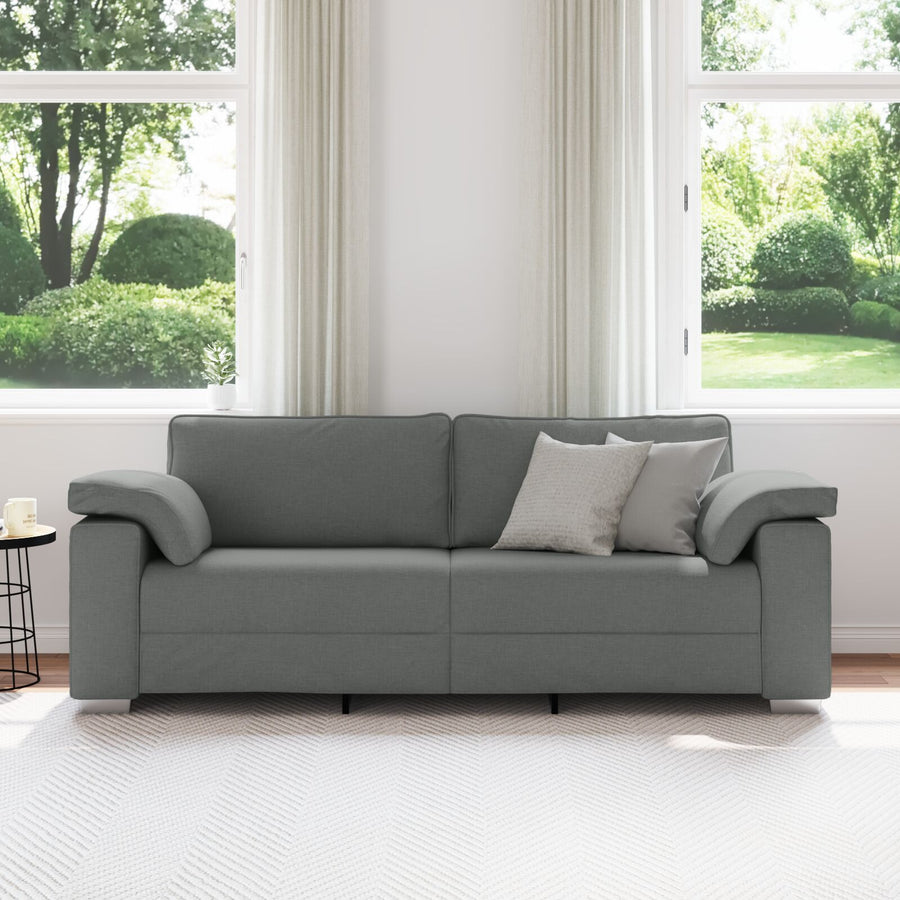3-Zits Sofa Stof Donkergrijs 178 cm