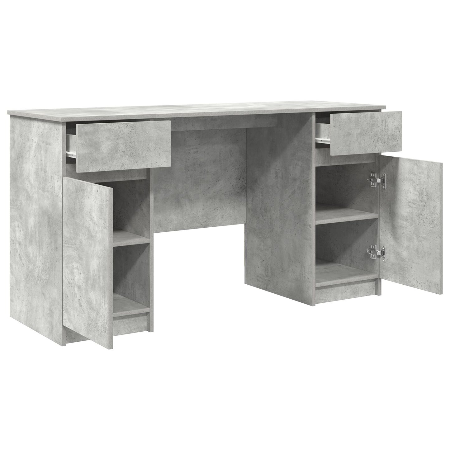 Bureau Betongrijs 140X49X76 Cm Geengineerd Hout