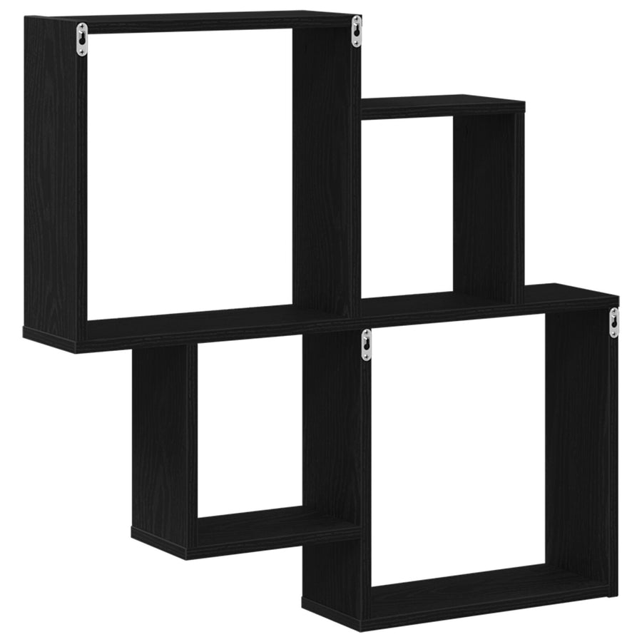 Wandkast Zwart Eiken 80X15X78,5 Cm Gemaakt Van Hout