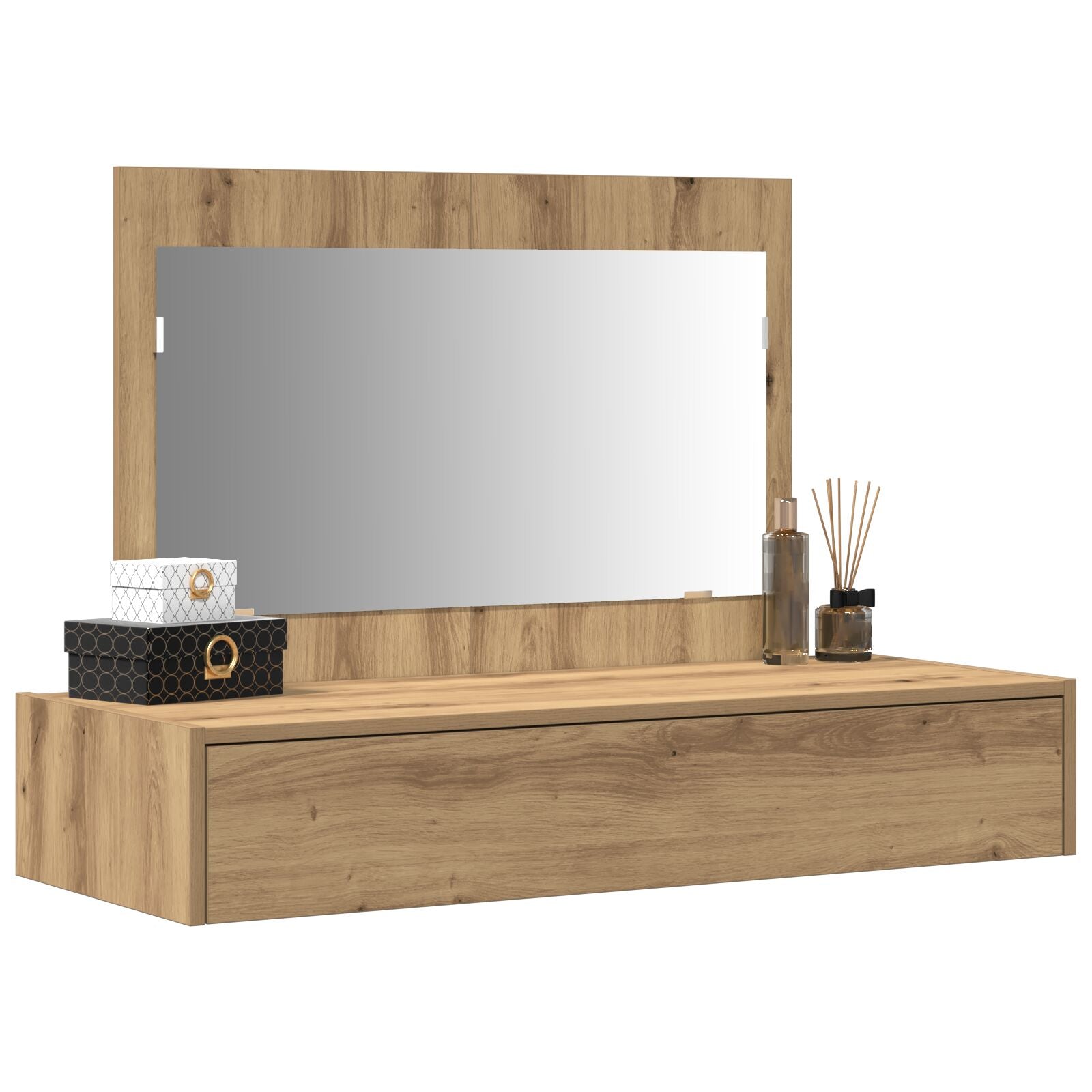 Wandkaptafel 100 x 40 x 70 cm Eiken zonder LED