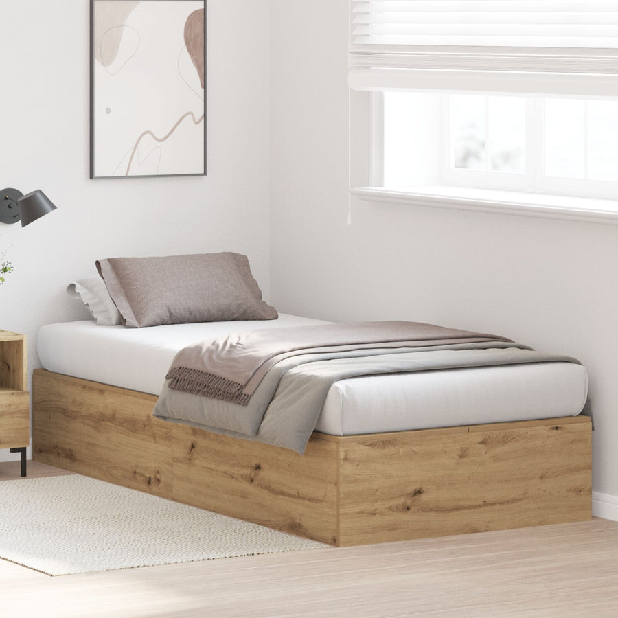 Opslagbedframe Artisan Eiken 100 x 200 cm