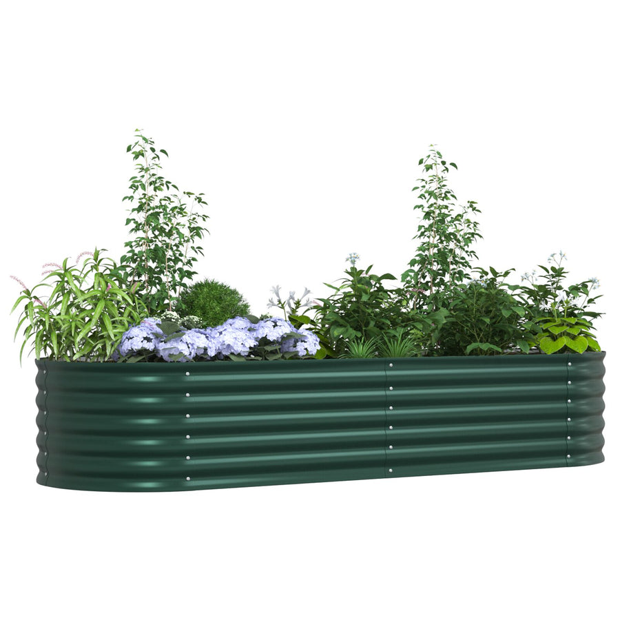 Tuin Verhoogd Bed Gegalvaniseerd Staal 240 x 80 x 44 cm Groen
