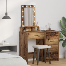 Kaptafel Met Led-Verlichting Oud hout 50 x 41 x 140 cm