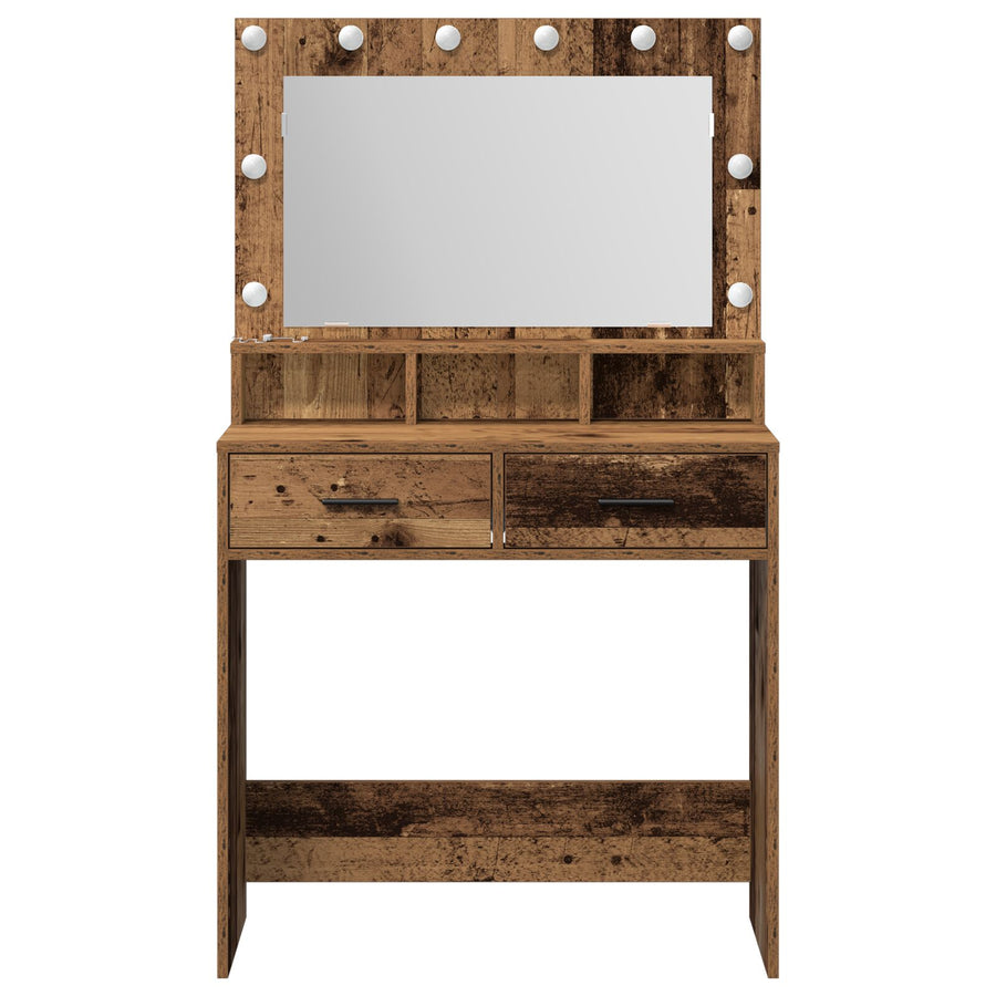 Kaptafel Met Led-Verlichting - Oud Hout 79 x 41 x 135 cm Oude Hout